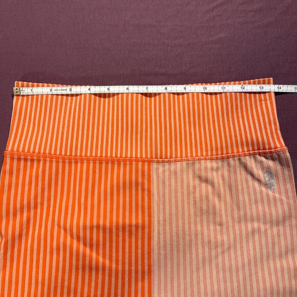 Free People Movement Striped Mixing Shorts in Papaya (Orange Colorblock)- Medium - Picture 3 of 8